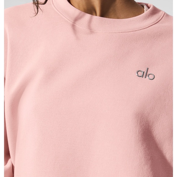 ALO Yoga Blush Pink Crewneck